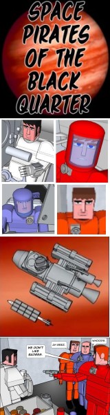 Space Pirates of the Black Quarter - Rivets SF adventure out Jupiter way